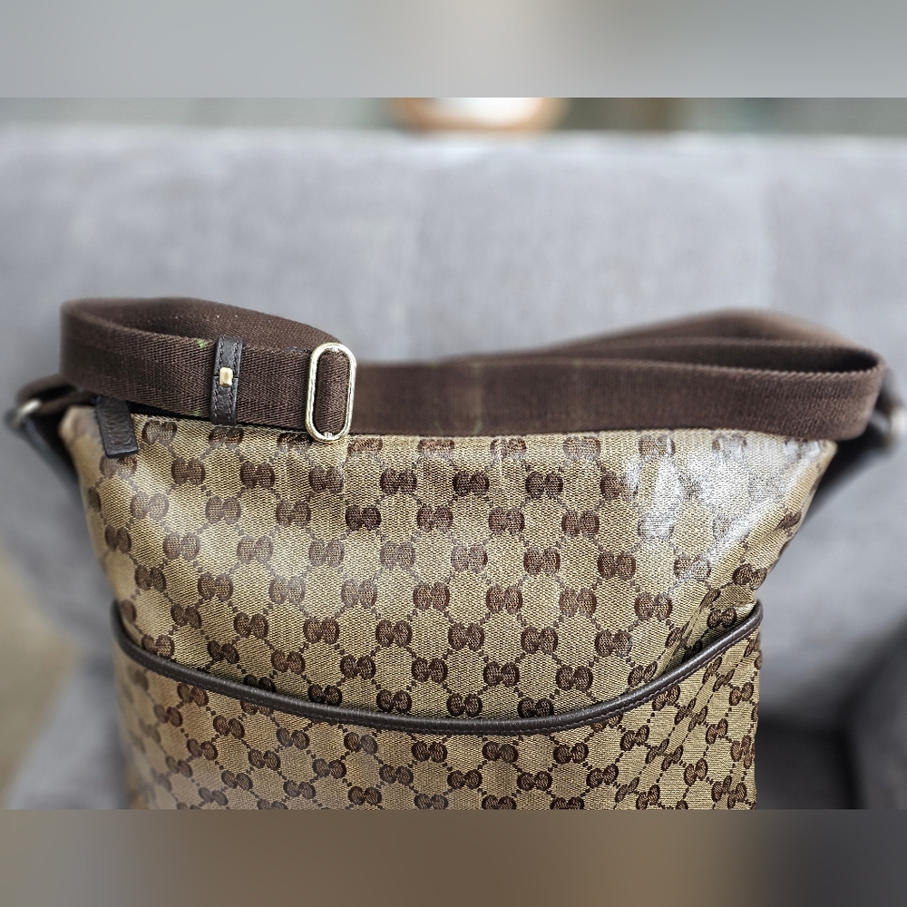 Gucci Crystal Monogram Medium Flat Messenger Bag … - image 6